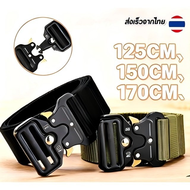 【COD Man's Dignity】Belts for Men 120cm Canvas Buckle Belts Quick Release Belt Casual Tooling Trainin