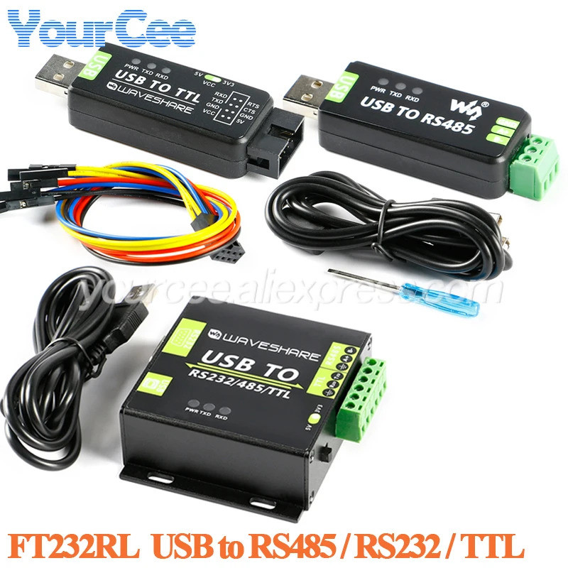 FT232RL USB TO RS232 RS485 TTL Converter Board เกรดอุตสาหกรรม UART Serial Port โมดูล USB เป็น TTL แป