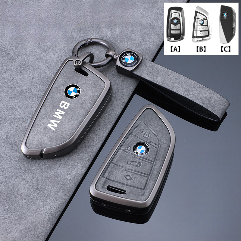 สังกะสีอัลลอยด์หนังกุญแจรถสําหรับ BMW X1 X3 X4 X5 F15 X6 F16 G30 7 Series G11 F48 F39 520 525 G20 11