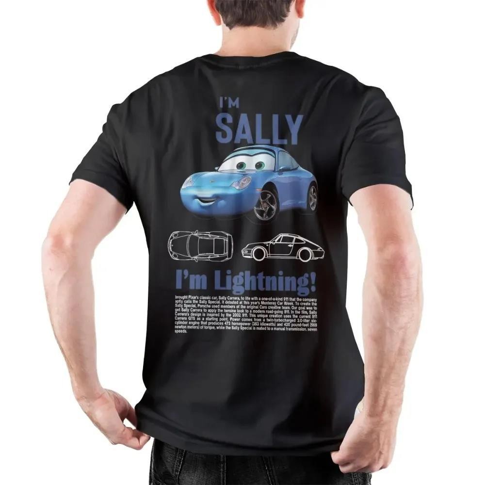 COD Men Sally Im Lightning Cars T Shirts Mcqueen Cotton Clothin 2QZK
