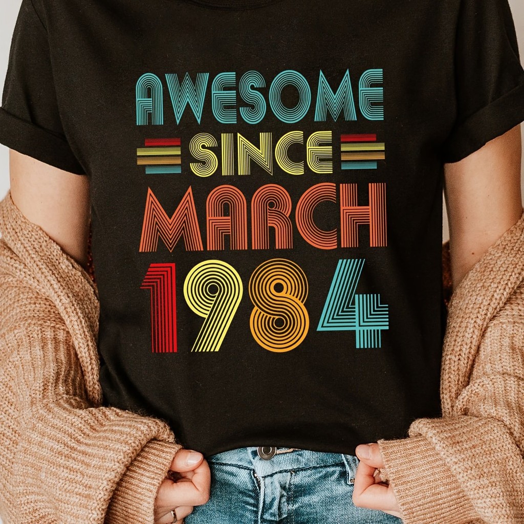 2025 ใหม่ 202540Th Birthday Print Crew Neck Tnew23 USBK