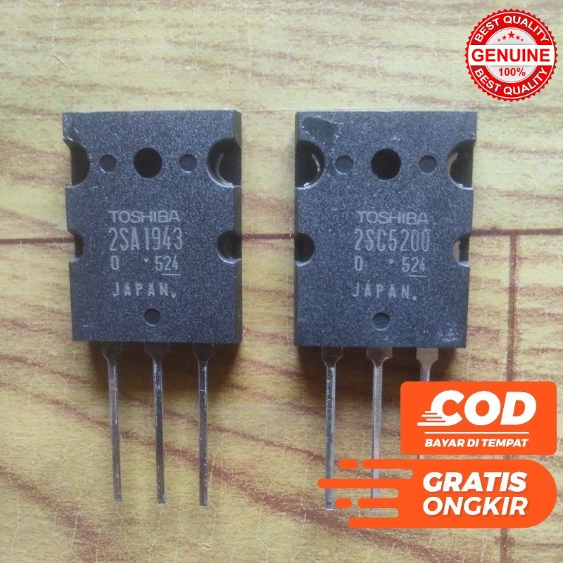 TR FINAL TOSHIBA 2SA1943 2SC5200 LOT 524 ORIGINAL JAPAN SA 1943 SC 5200 ONE SET
