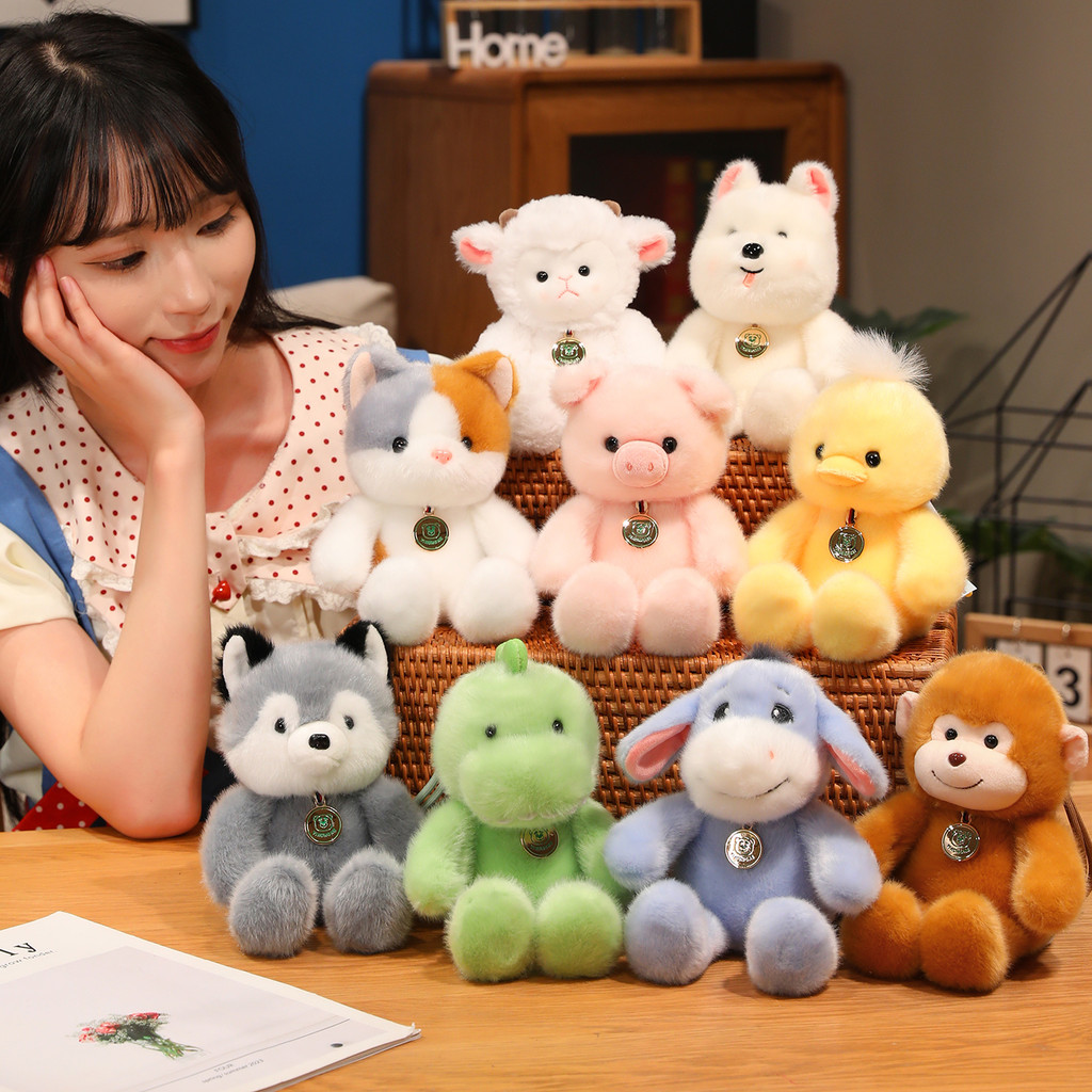 Creative Run Fast Series ของเล่นตุ๊กตาการ์ตูนยัดไส้นุ่มลูกแมว Panda Bunny Wolf ตุ๊กตาของขวัญวันเกิด