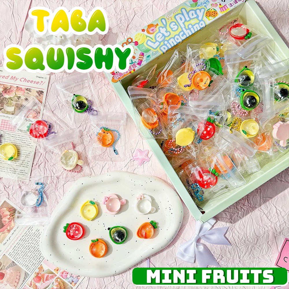 STARX Squishy Toy ของตกแต่งแขวนแบบผลไม้ขนาดเล็ก ของเล่นบีบบีบบีบคลายเครียดนุ่มพิเศษ อุปกรณ์เสริมกระเป๋าน่ารัก | ของขวัญสําหรับเด็ก เด็กผู้หญิง เด็กผู้ชาย นักเรียน ครอบครัว