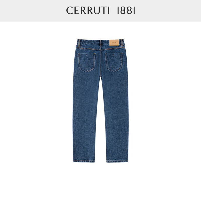 CERRUTI 1881 กางเกงผ้าฝ้ายแท้สำหรับผู้ชาย สไตล์ธุรกิจและลำลอง รหัส C4572EI011