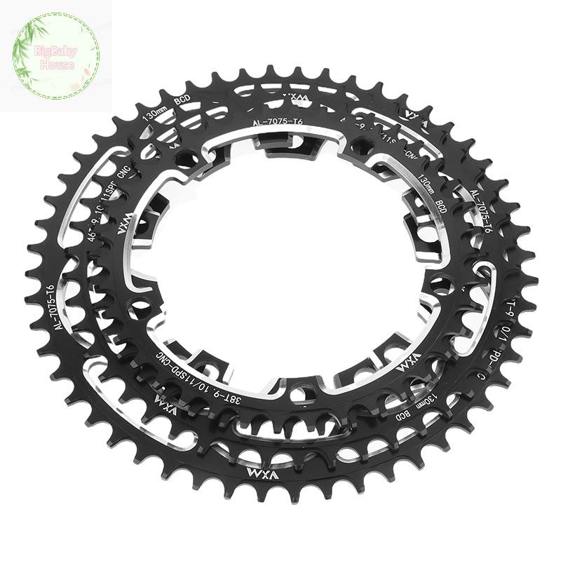 BigBabyHouse 130 BCD Chainring N กว้างดาว 38-60T AL7075 Sprocket สําหรับจักรยานเสือหมอบบวกและลบแผ่นเ