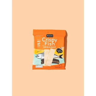 [1 ซอง] CRISPY FISH WITH SEAWEED 20 กรัม อร่อย แคลต่ำ ไม่ทอด De La Lita เดอลาลิต้า สาหร่ายและปลาแผ่นอบกรอบ ขนมคลีน