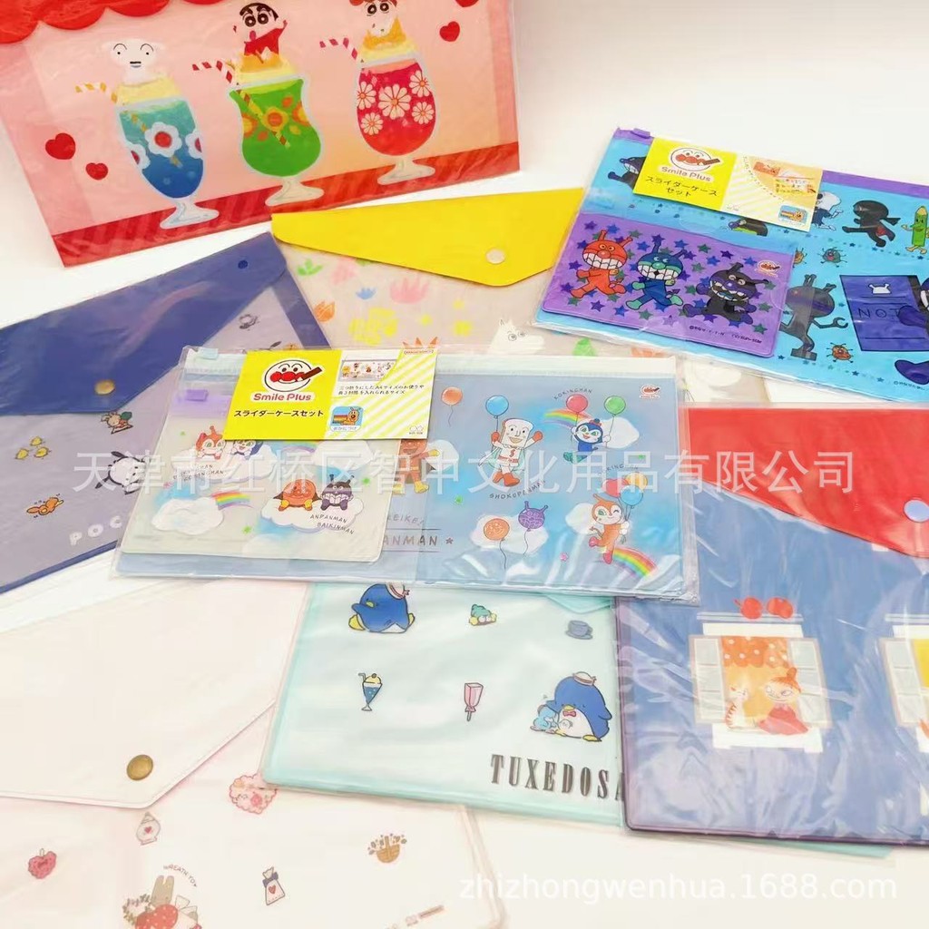 PUFFOCATˇ Japan sun-star sun star Sanrio Crayon Shin-Chan Moomin Anpanman B5/A5 File Bag