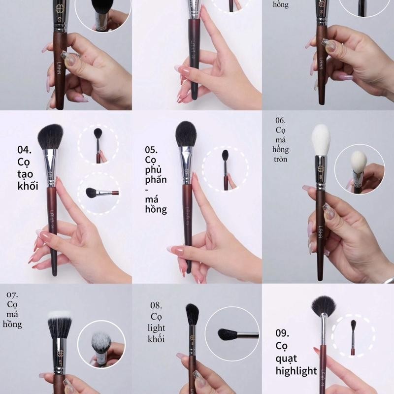 [Laka] LAKA แปรงธรรมชาติ นุ่ม ยึดเกาะได้ดีกับแป้ง