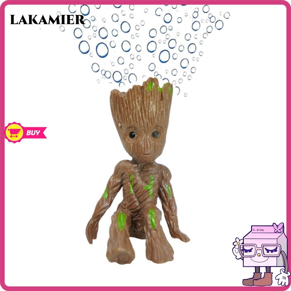 LAKAMIER Groot Tree Man, การ์ตูนโมเดิร์นสร้างสรรค์ตกแต่งตู้ปลา, งานฝีมือ Pvc DIY หัตถกรรมถังปลา