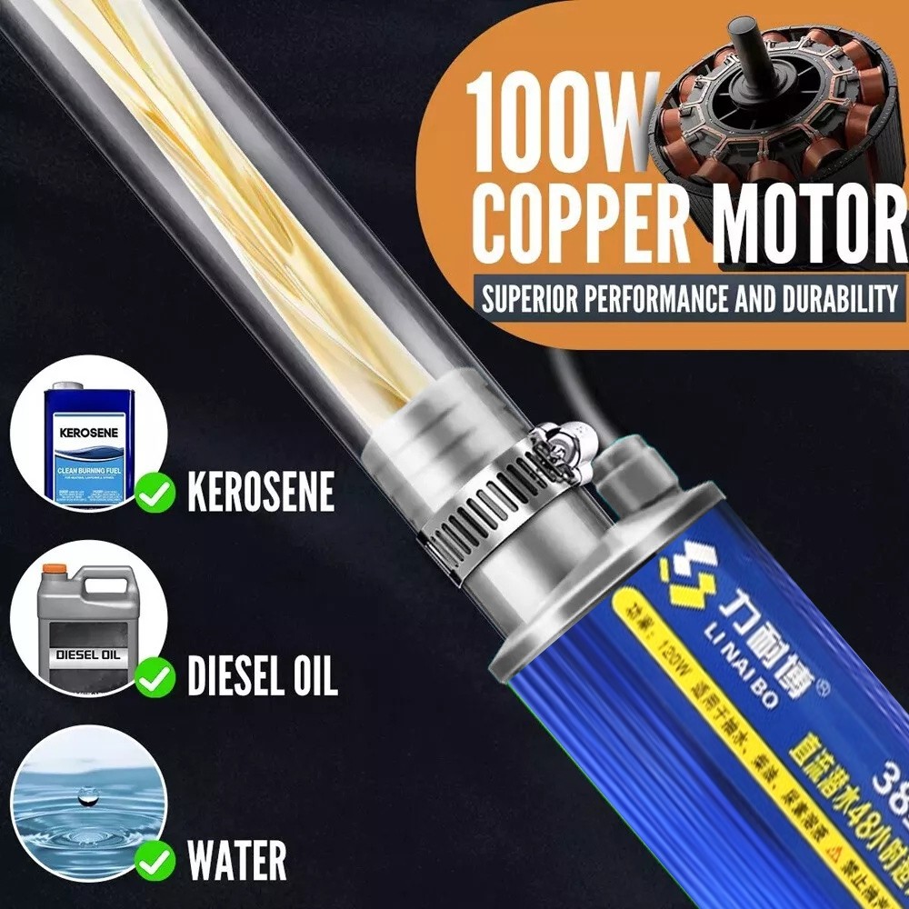 ตัวดูดน้ำ สำหรับแบตมากีต้าปั๊มน้ํา ปั๊มจุ่มไฟฟ้า 24VDC ท่อน้ำ5.5mปั๊มถ่ายเทน้ำ ปั๊มน้ำมันไฟฟ้า ปั๊มน้ำมันและน้ำแบบใช้คู่ - รูปที่ 4