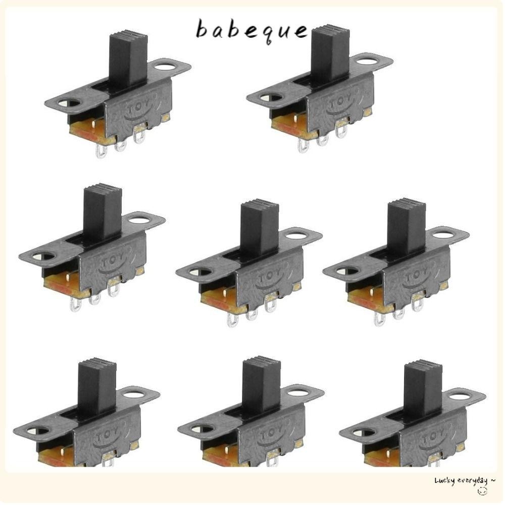 BABEQUE 8 ชิ้น Micro Mini Toggle Switch, SS12F15VG6 DC 50V 0.5A สวิตช์สไลด์, 6 มม.แผง Mount 3 ขา 2 ต