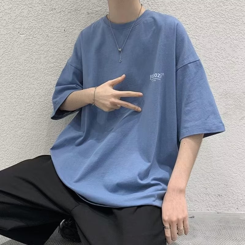 COD 2025 Versatile Summer Short Sleeve T-Shirt for Men Loose Korean Style Trendy Versatile Casual To