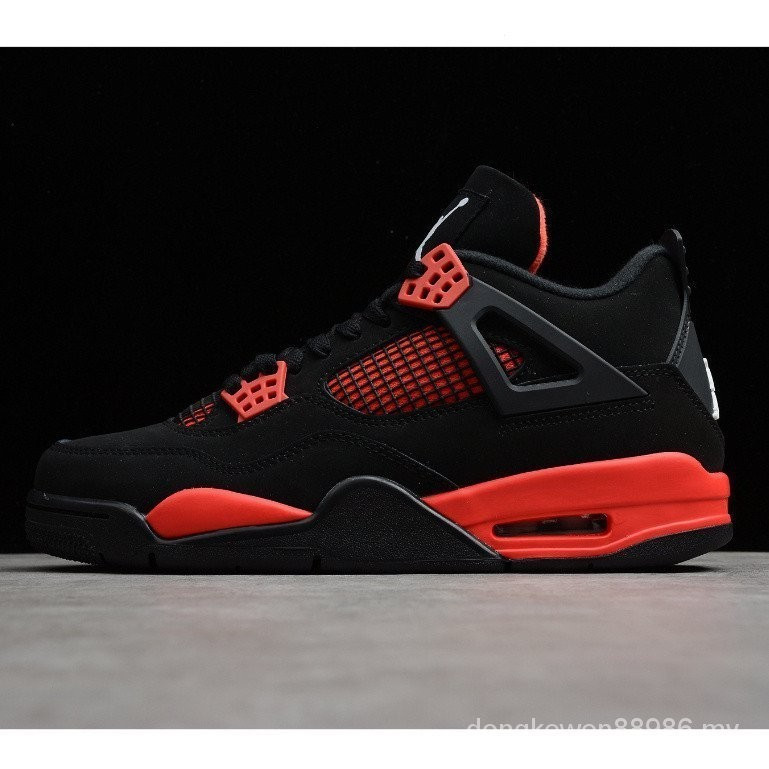 รองเท้าบาสเก็ตบอลสําหรับบุรุษและสตรี Air 4 Red Thunder ออกแบบ AJ4