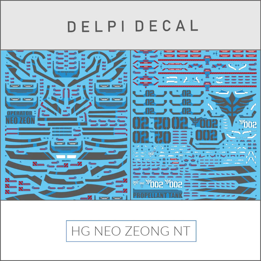 Delpi Decal (ดีคอลน้ำ) HG NEO ZEONG Narrative