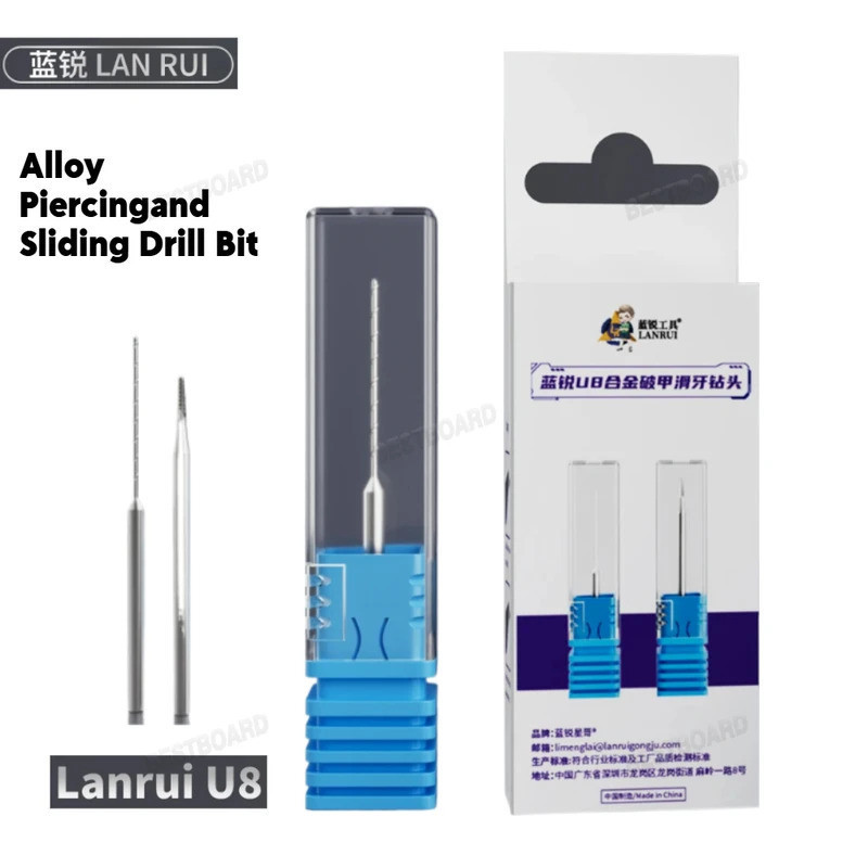 Lanrui U8 2.35 มม.โลหะผสมสกรู Extractor สว่านเลื่อนชุด Bit Chuck สําหรับโทรศัพท์มือถือ PCB เมนบอร์ดสกรูกําจัดซ่อมเครื่องมือ-sz