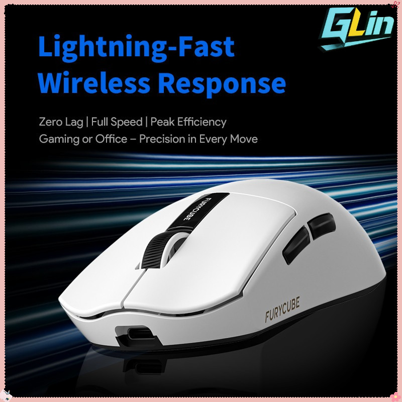 Furycube G9 เมาส์สําหรับเล่นเกมไร้สายบลูทูธไร้สาย PAW3311 เมาส์ Esport Ergonomic น้ําหนักเบา