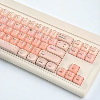 MAIMOOO Thai/English Liquid Foundation Keycap HOA โปรไฟล์ 132 คีย์ PBT PC Dye Sublimation รอบ Keycaps Wooting MAD Aula สร้างสรรค์น่ารัก Jelly สีชมพูไล่โทนสีไทย Keycap