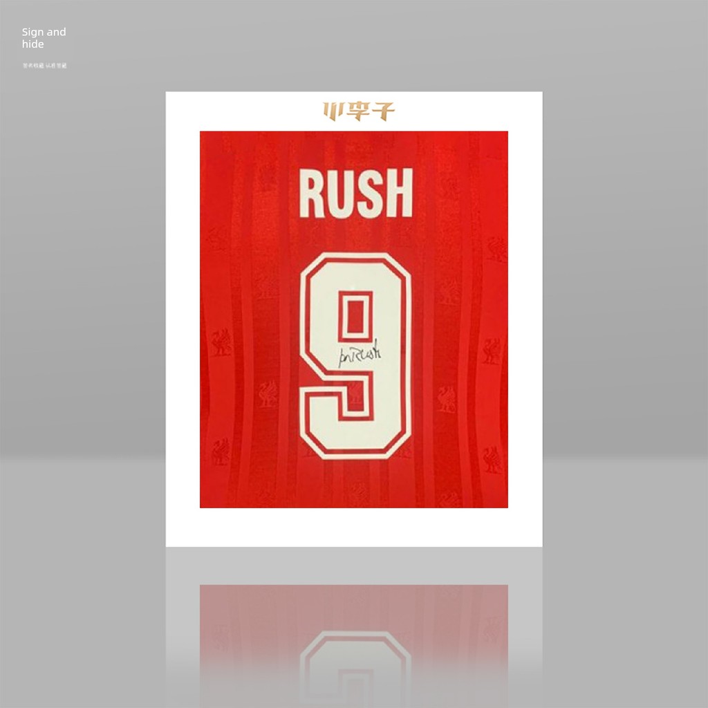 เสื้อทีม เสื้อ f1 Little Plum: Ian Rush ของแท้เซ็นสัญญากับ Liverpool 1985-86 Home Retro Jersey (รวมใ