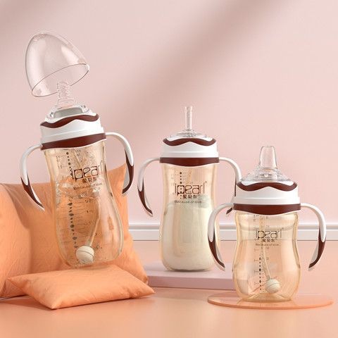 Aibel ppsubfreed Shock-Resistant Wide-Caliber Baby Anti-Colic Straw จุกนมซิลิโคนทารกแรกเกิดขวด 2.12 