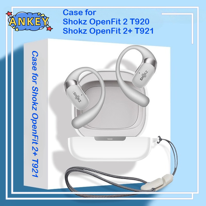 for Shokz OpenFit 2+ T921 Protective Case Nylon Lanyard Soft Cover Shokz OpenFit 2 T920 Shells Washa