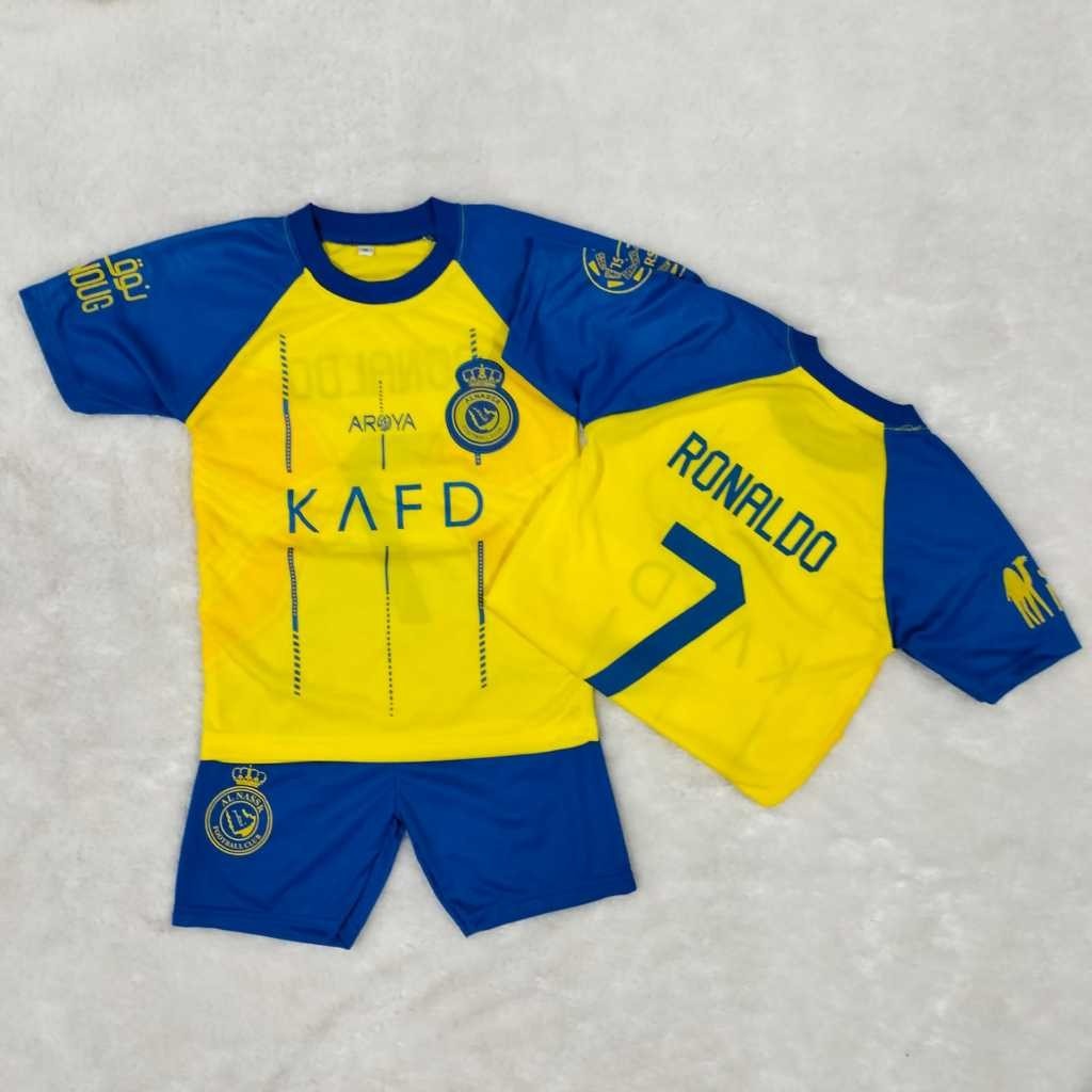 BOYS FOOTBALL SHIRT SET / LATEST RONALDO SHIRT SET / AL NASSR FOOTBALL SHIRT SET