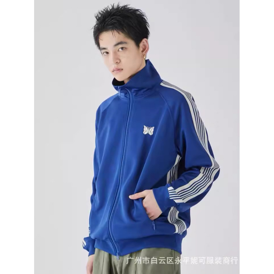 NEEDLES Track SportsSuit Zipper Jacket Striped Webbing Pants Sports Suit