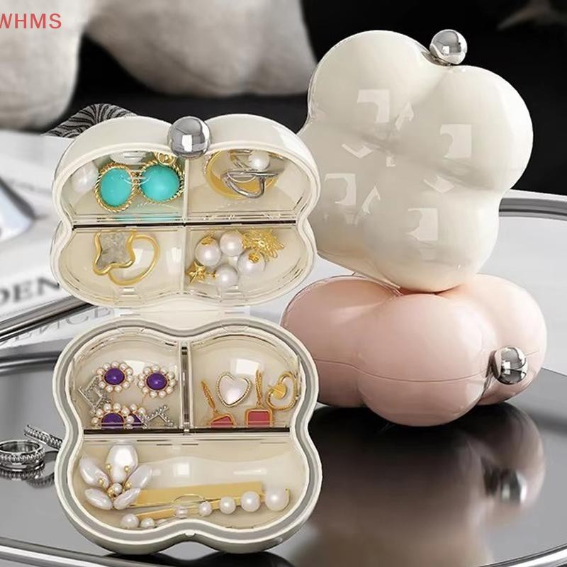 (wms) 1ชิ้นมินิเครื่องประดับออแกไนเซอร์แสดงการเดินทางเครื่องประดับกรณีกล่องต่างหูสร้อยคอแหวนแบบพกพาก