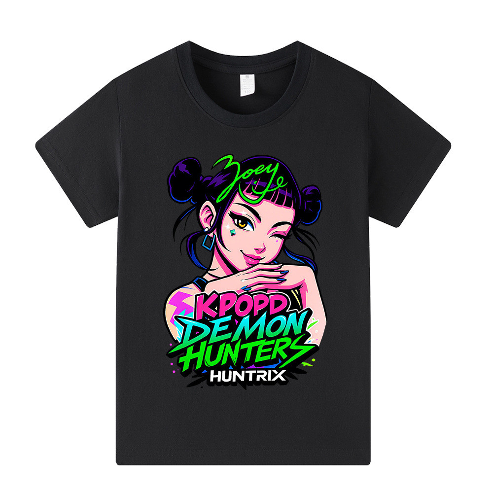 เสื้อยืดแขนสั้น femalesuitable ฤดูร้อน พิมพ์ลาย Kpop Demon Hunters 2D