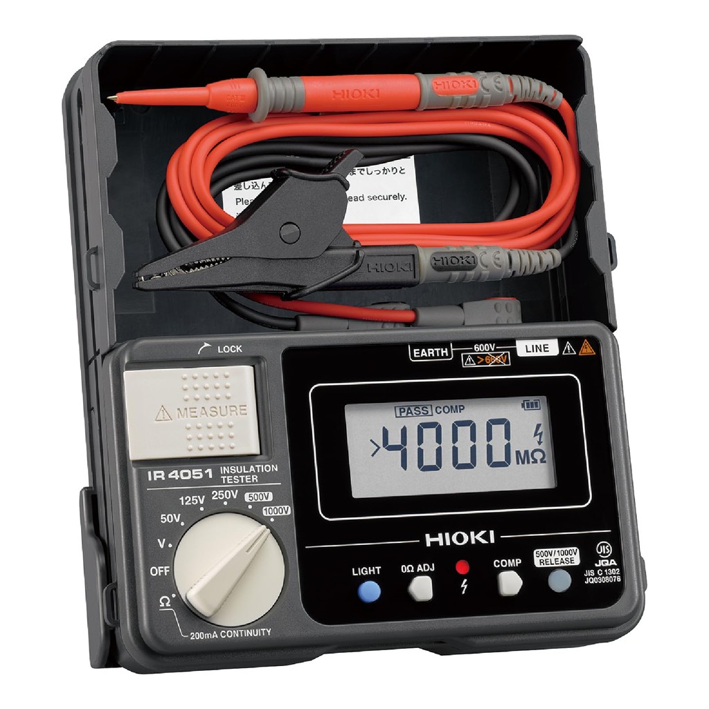 Hioki Electric Insulation Resistance Tester – Digital Megohmmeter with JIS Certification – 5-Range (