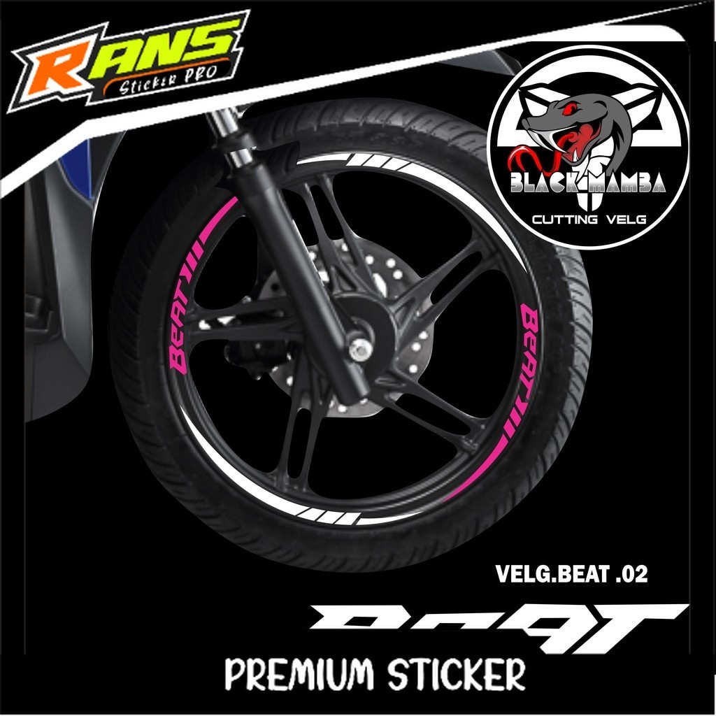 BEAT WHEEL CUTING STICKER - HONDA BEAT 02 TIRE/VELG VARIATION LIST STICKER