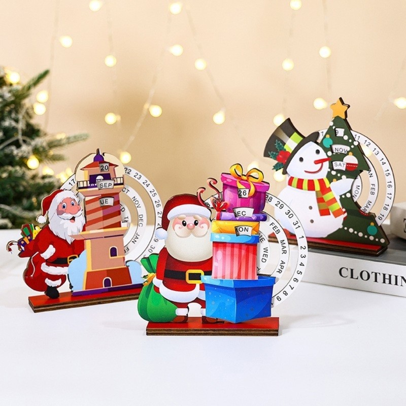 Yu เป็นมิตรกับสิ่งแวดล้อม Oaken Christmas Clock Calendar สํารับกิจกรรมครอบครัวรีไซเคิล