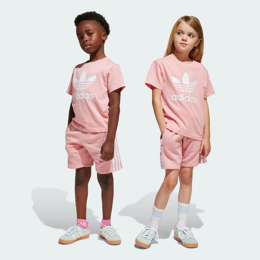 adidas Lifestyle Adicolor Shorts Tee Set Kids Unisex Pink JC9158