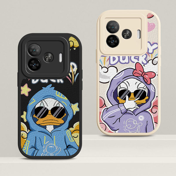 เคส iqoo z9x 5g iqoo z9 5g เคส เคสโทรศัพท์ Donald Duck iQOOZ9 iq00Z9Turbo Lambskin สไตล์ใหม่การ์ตูนท