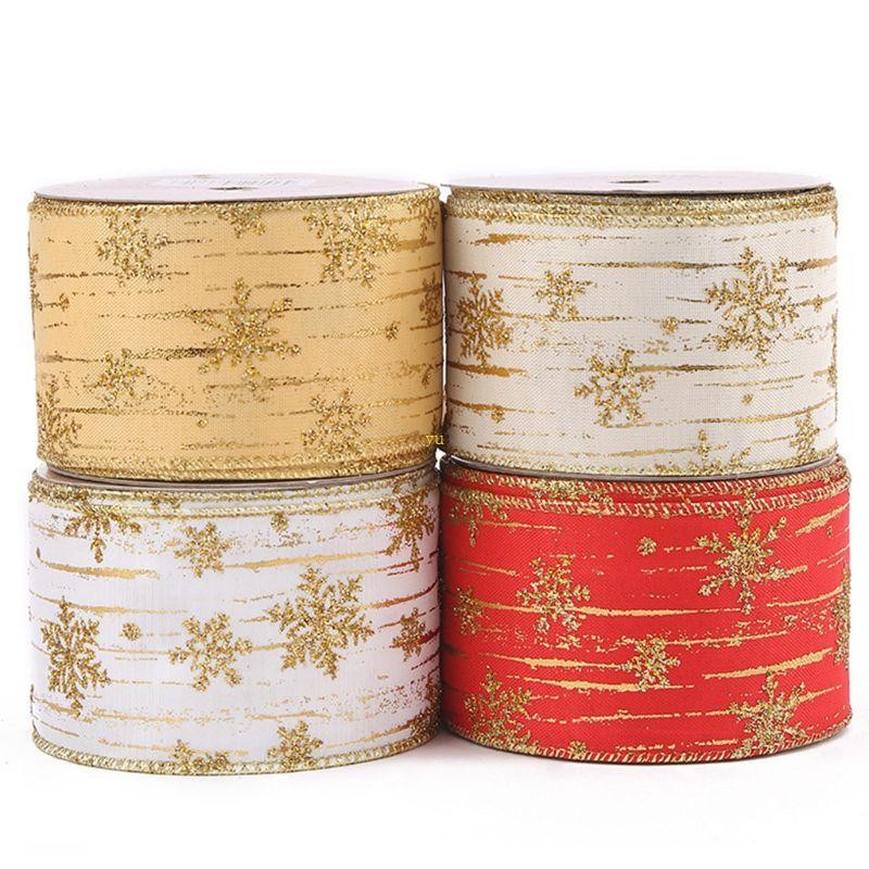 Yu Glitter Snowflake Ribbon Wrapping DIY Craft Bowknot Craft Accessory