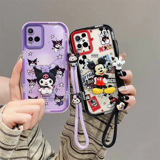 เคส VIVO Y21 Y21S Y21T Y33S Y33T T1X อะนิเมะตัวอักษรสติกเกอร์ตุ๊กตาเคสโทรศัพท์