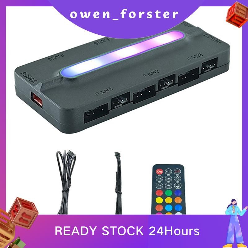 In Stocka ARGB Controller 5V/3Pin ARGB 4Pin พัดลม PWM HUB PWM ARGB พัดลม Hub ARGB Hub Splitter สําหร