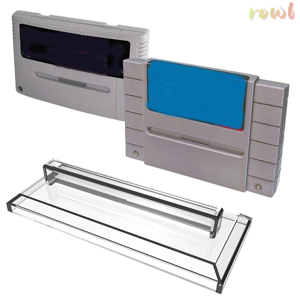 ROWL ขาตั้งการ์ดเกม, ขาตั้งตลับเกมอะคริลิค DIY, อุปกรณ์เสริมที่ใส่ตลับเกมสําหรับ SNES/SNES