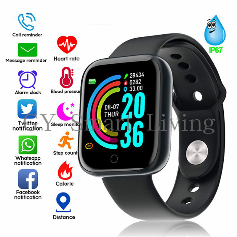 สมาร์ทวอทช์บลูทูธกันน้ํา Y68 Fitness Tracker นาฬิกาสปอร์ต Smart Band
