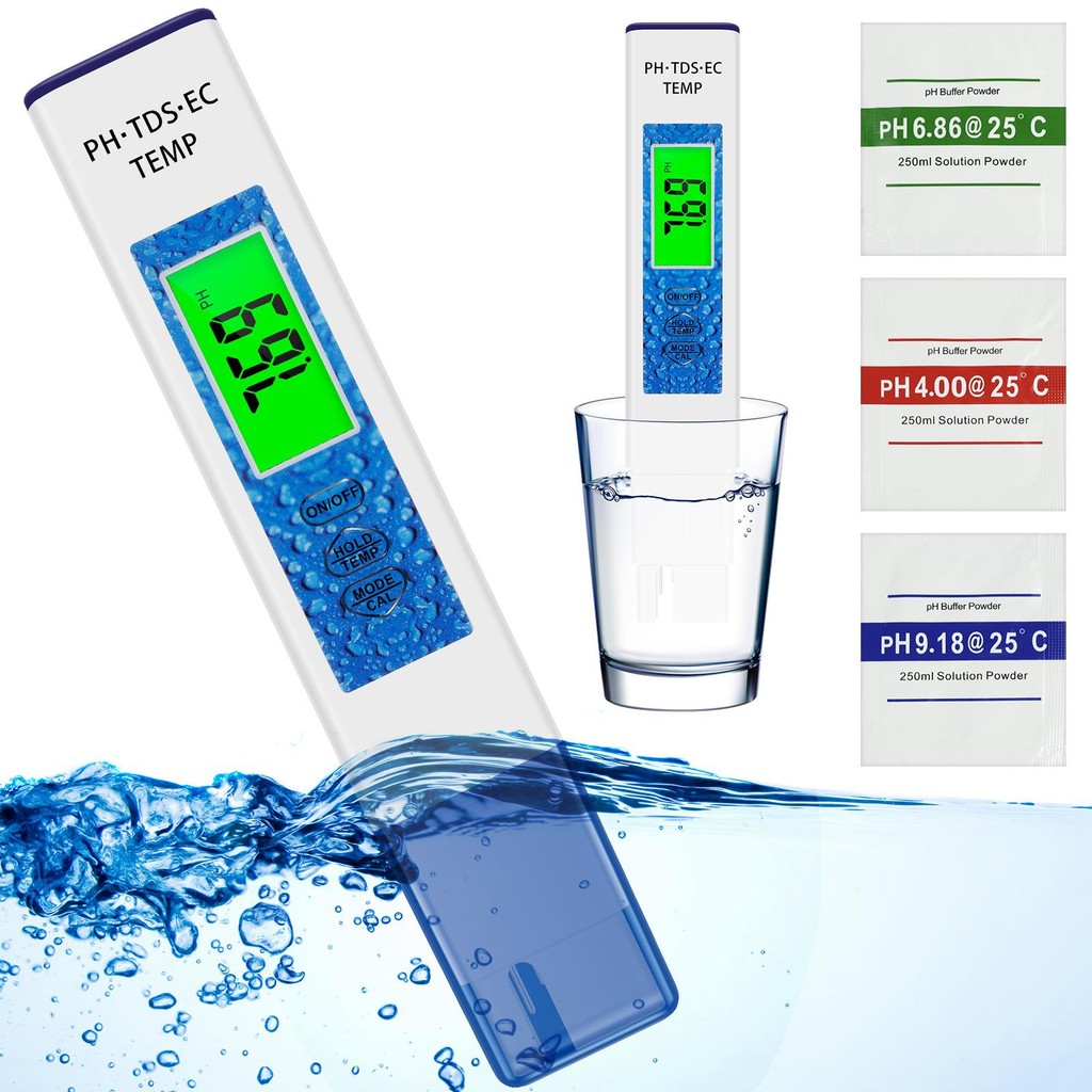PH Meter เครื่องทดสอบ PH และ TDS พร้อมหน้าจอแสดงผล LED 0.05ph ความแม่นยําสูงปากกาประเภท PH เมตร PH /