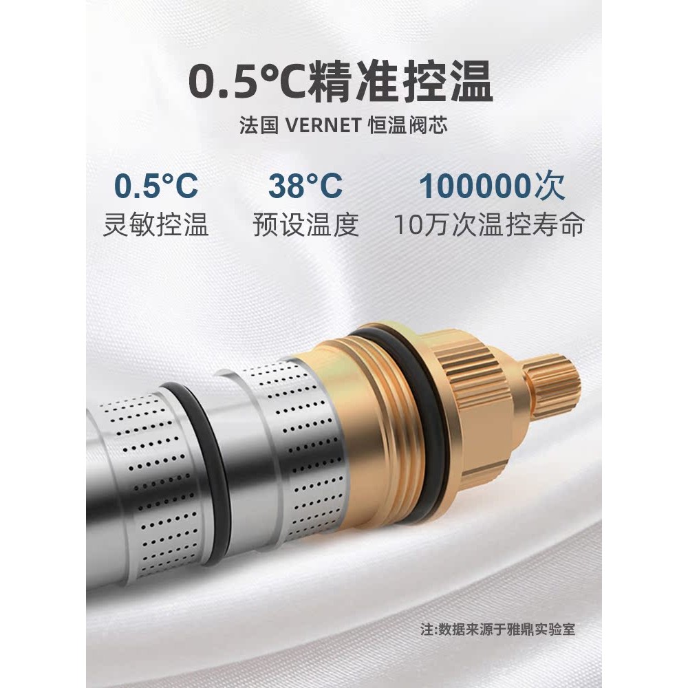 Yading ชุดฝักบัวเทอร์โมสแตติกในครัวเรือนทองแดงทั้งหมดสไตล์ติดผนังห้องน้ําพร้อมโต๊ะเก็บของชุดฝักบัว