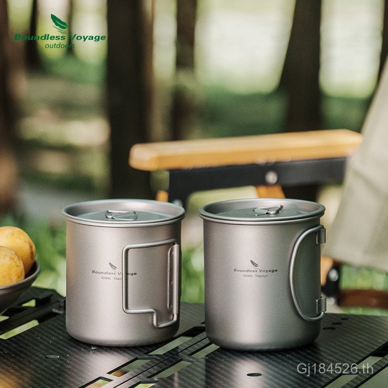 ถ้วยชาถ้วยกาแฟไทเทเนียม ml ถ้วยน้ํา Camping Boilable Water Must-Have Outdoor น้ําหนักเบา พับได้ Pure