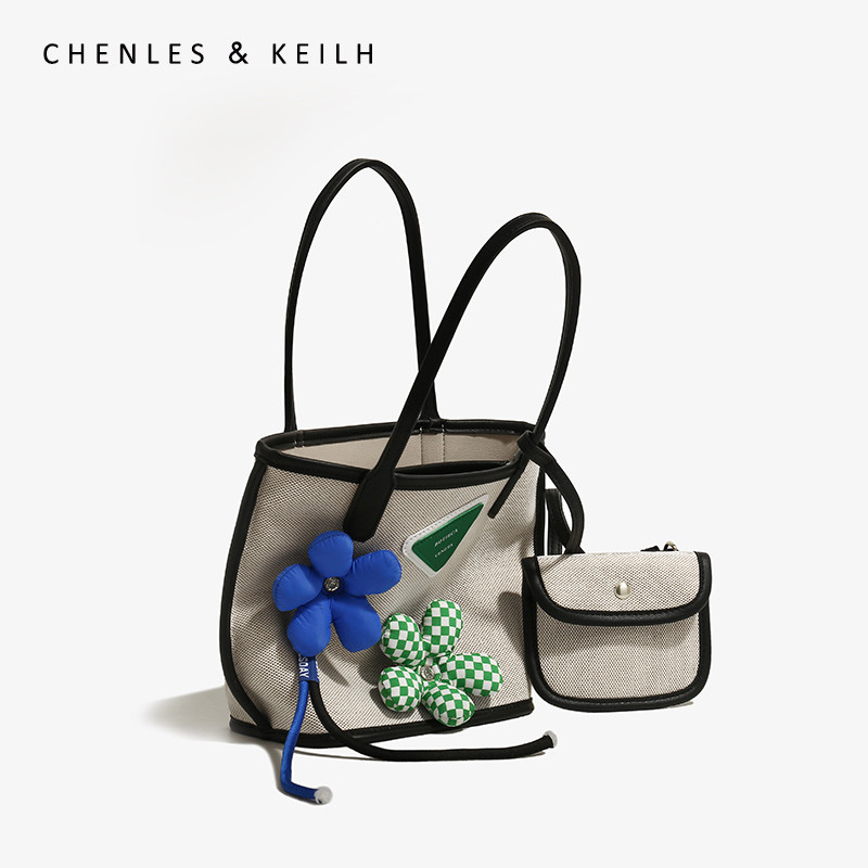 CHENLES & KEILH กระเป๋าถือขนาดเล็กแบบ_canvas_สำหรับผู้หญิง ออกแบบตามแฟชั่นล่าสุด ปี 2022
