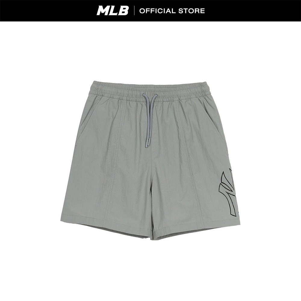 MLB กางเกงขาสั้น ยูนิเซ็กส์ Unisex Basic Big Logo Nylon 6" Board Shorts รุ่น 3ASMB0753 50GRL สีเทาอ่
