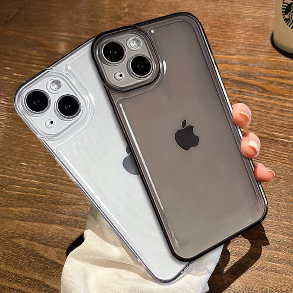 o Max 15 15Pro Max 12 13 XR X XS Max 7 8 Plus SE 2025 2025 SE2 Case Soft Edge ซิลิโคนป้องกันฝาครอบใส