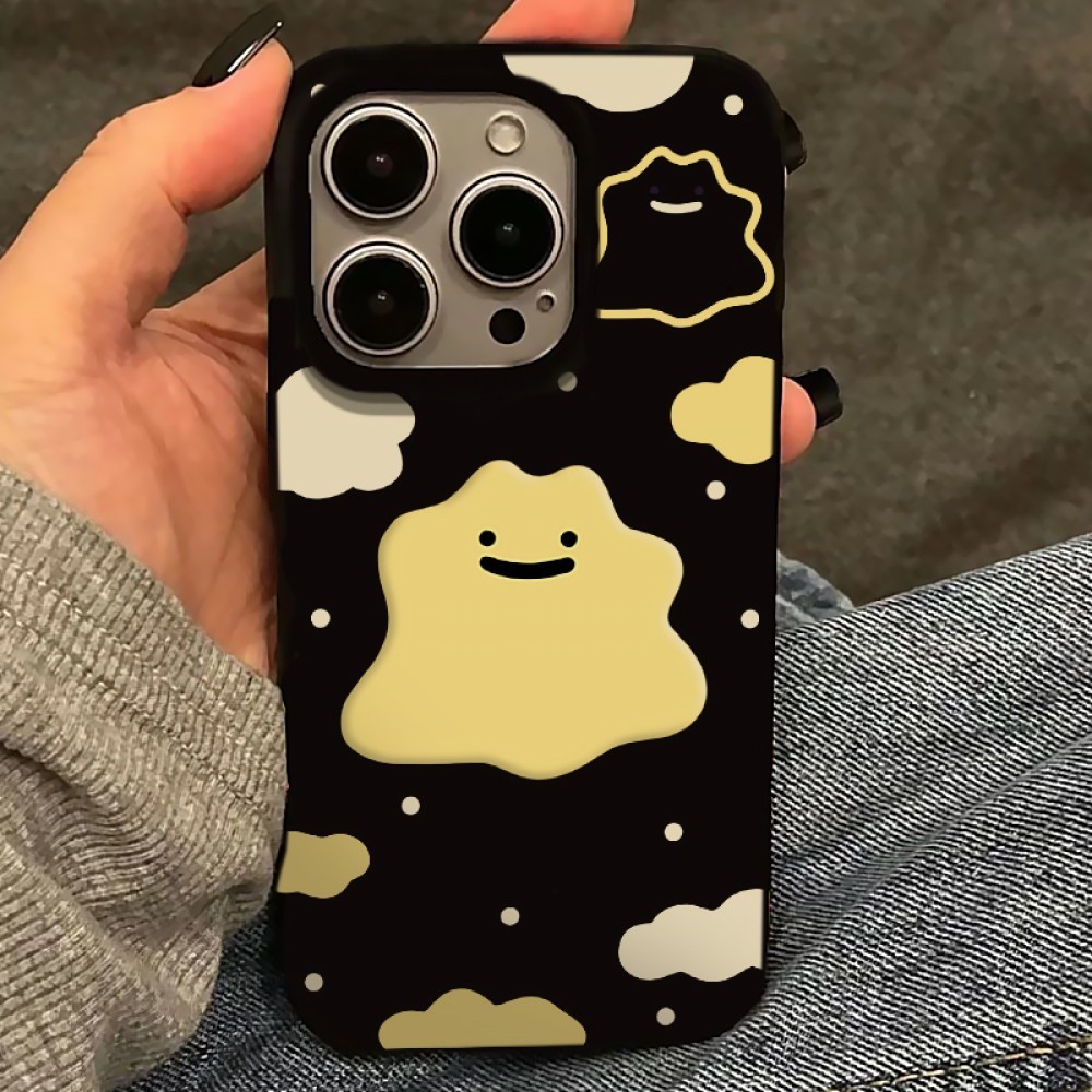 ือลายมอนสเตอร์สีเหลืองนมน่ารัก ins ใหม่สำหรับ iPhone14 15Tiktok เหมือนกันกับ Apple 13promax หัวใจผู้