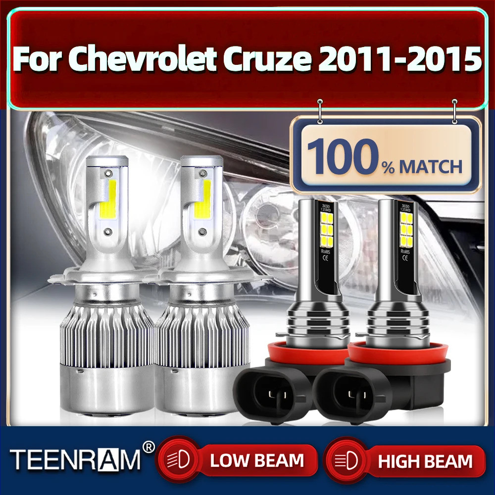 LED ไฟหน้าหลอดไฟ 240W 40000LM รถหลอดไฟ Super Bright Auto หมอก 6000K สําหรับ Chevrolet Cruze 2011 201