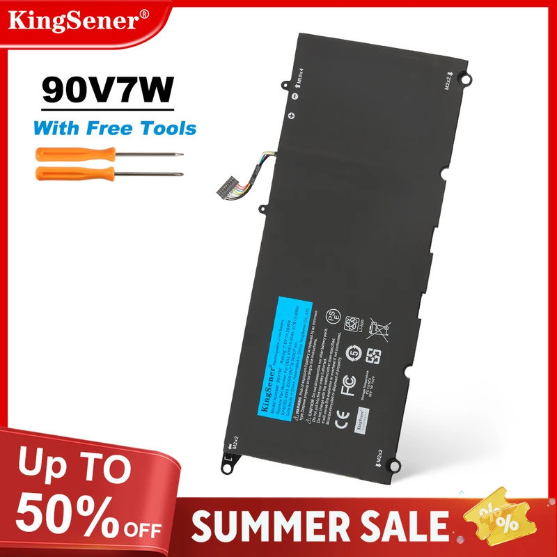 KingSener 90V7W JHXPY JD25G 090V7W แบตเตอรี่แล็ปท็อปสําหรับ Dell XPS 13 9343 XPS13 9350 13D-9343 P54
