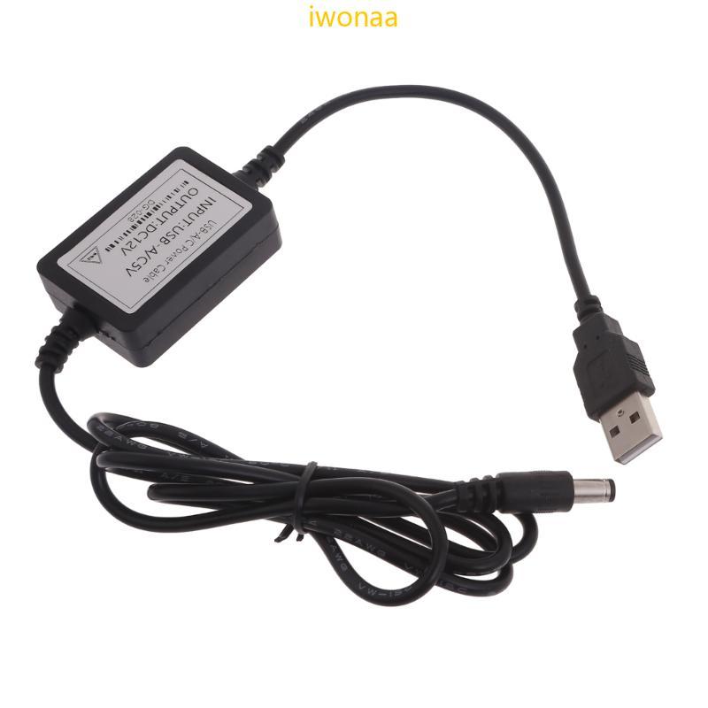 Iwo USB 5V ถึง DC12V สายชาร์จสายไฟ USB DC Connector สําหรับโคมไฟตั้งโต๊ะ Led