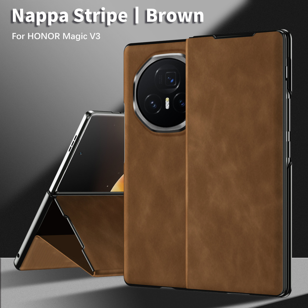 Honor MagicV3 เคสโทรศัพท์มือถือ Napa เคสหนัง magicV3 ธุรกิจบางเฉียบรวมทุกอย่างเคสป้องกันการตก LUKEN